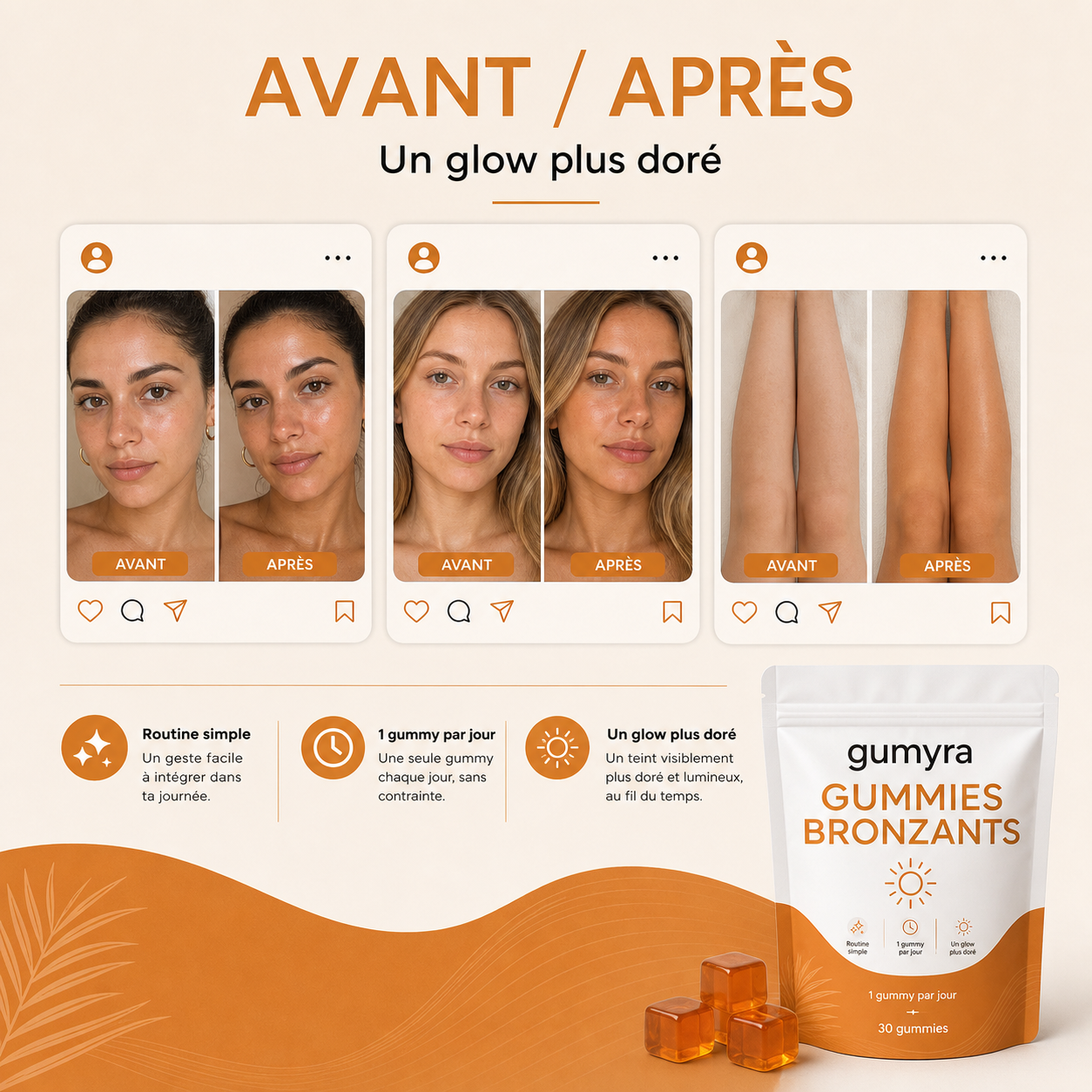 Gummies bronzants