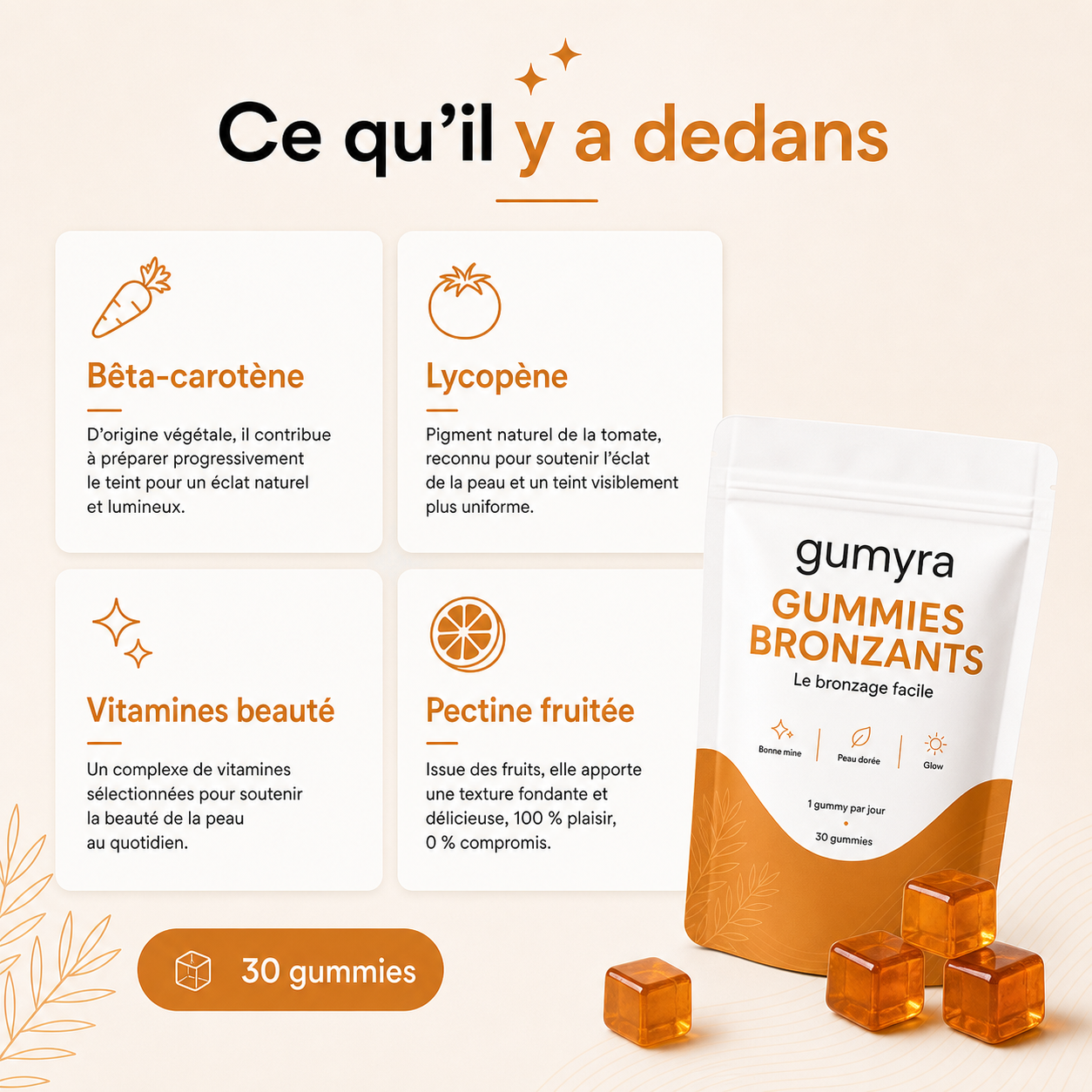 Gummies bronzants